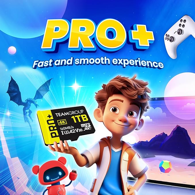 TEAMGROUP A2 Pro Plus Card 128GB x 2 Pack Micro SDXC UHS-I U3 A2 V30, R/W up to 160/110 MB/s for Nintendo-Switch, Gaming Devices, Tablets, Smartphones,4K Shooting, with Adapter TPPMSDX128GIA2V3064