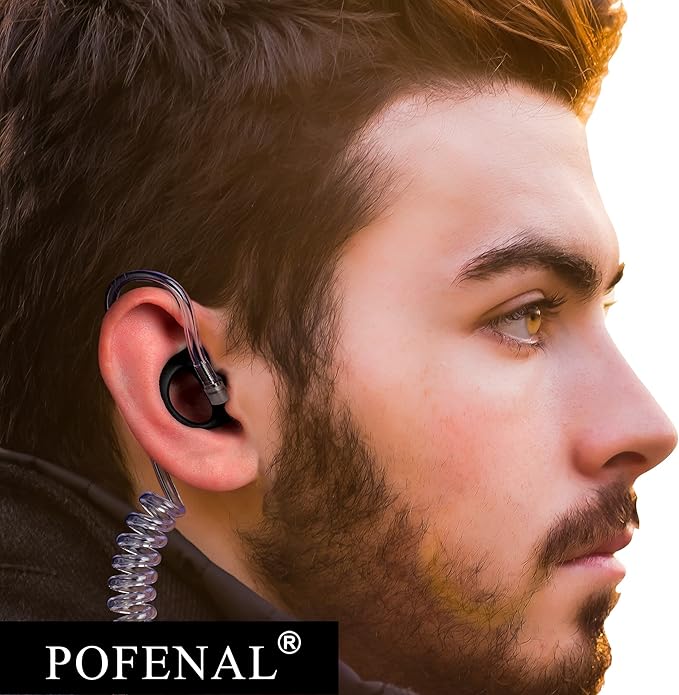 Silicone Replacement Earmold for Motorola/Baofeng/Retavis Radios - Police Walkie Talkie & Law Enforcement Soft Earpiece Inserts (8 Pair, Black - 2L/4M/2S)