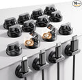 16-Pack Magnetic Cable Clips [1S Snap-On] Cord Holder, LISEN Office Desk Organizers and Accessories with 8 Extra Strong Adhesive Pads, Wire Organizer for Nightstand, Home, Wall, Car, Desktop