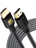 PowerBear 4K HDMI Cable 20 ft | High Speed Hdmi Cables, Braided Nylon & Gold Connectors, 4K @ 60Hz, Ultra HD, 2K, 1080P, ARC & CL3 Rated | for Laptop, Monitor, PS5, PS4, Xbox One, Fire TV, & More