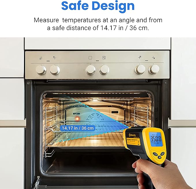 Etekcity Infrared Thermometer Temperature Gun 1080, -58°F to 1130°F for Meat Food Pizza Oven Griddle Accessories, Heat Gun for Cooking, Kitchen, Fridge, Reptile,BBQ