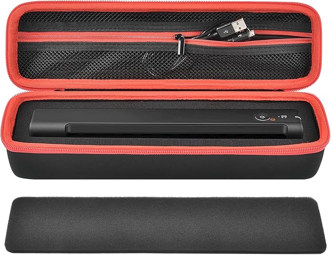 Case Compatible with Epson Workforce ES-50/ ES-60W/ ES-55R/ ES-65WR/ DS-30/ DS-70/ DS-80W Portable Sheet-Fed Document Scanner, Storage for Epson Scanner for PC and Mac- Black (Box Only)