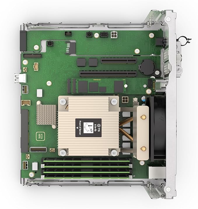 Hewlett Packard Enterprise ProLiant MicroServer Gen11 Tower Server, Intel Pentium Gold G7400 Processor, 16GB Memory, 1TB HDD Storage, External 180W US Power Supply (HPE Smart Choice P74439-005)
