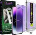 (2-Pack Anti Blue Light Matte Screen Protector for iPhone 14 Pro Max/15 Plus/16 Plus (6.7-Inch),9H Tempered Glass,Anti-Glare,Full Coverage,Anti-Fingerprint,Auto Dust Removal,Bubble-Free