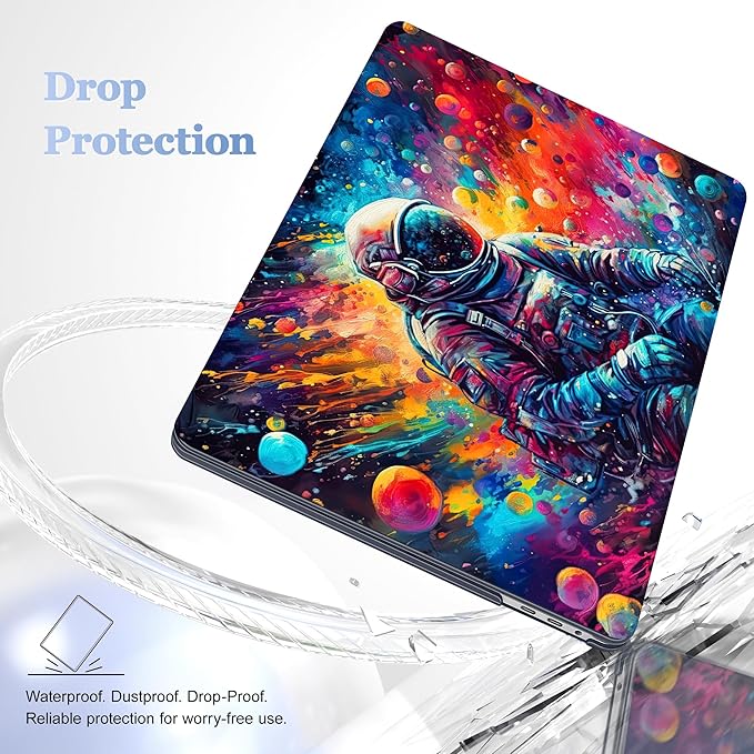 for MacBook Pro 16 inch Case 2019 2020 Release Model A2141, Plastic Hard Shell Cover with Keyboard Cover & Screen Protector for MacBook Pro 16 inch with Touch Bar & Touch ID - Astronaut