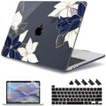 May Chen Case for MacBook Pro 13 inch M2 2023,2022,2021,2020 A2338 M1 A2251 A2289, Plastic Hard Shell Case for MacBook Pro 13" with Touch Bar Fits Touch ID, Elegant Flower