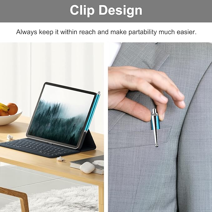 Stylus Pen [10 Pack] Universal Capacitive Touch Screen Pens for Tablets, iPad Mini, iPad Pro, iPad Air, Smartphones, Samsung Galaxy - Multiple Colors