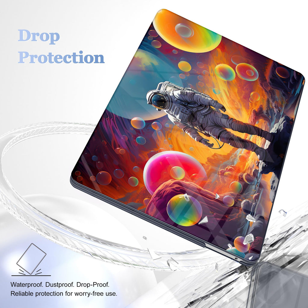 May Chen Compatible with MacBook Pro 13 inch Case 2022 2021 2020 Release Models A2338 M2 M1 A2251 A2289, Plastic Hard Shell Case for MacBook Pro 13 Inch with Touch Bar Fits Touch ID, Astronaut S929