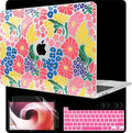 MEEgoodo Case for MacBook Pro 13 inch Case 2022 2021 2020 New A2338 M2/M1 A2251 A2289, Laptop Hard Shell with Keyboard & Camera Cover Compatible with 13 inch MacBook Pro, Groovy Flower