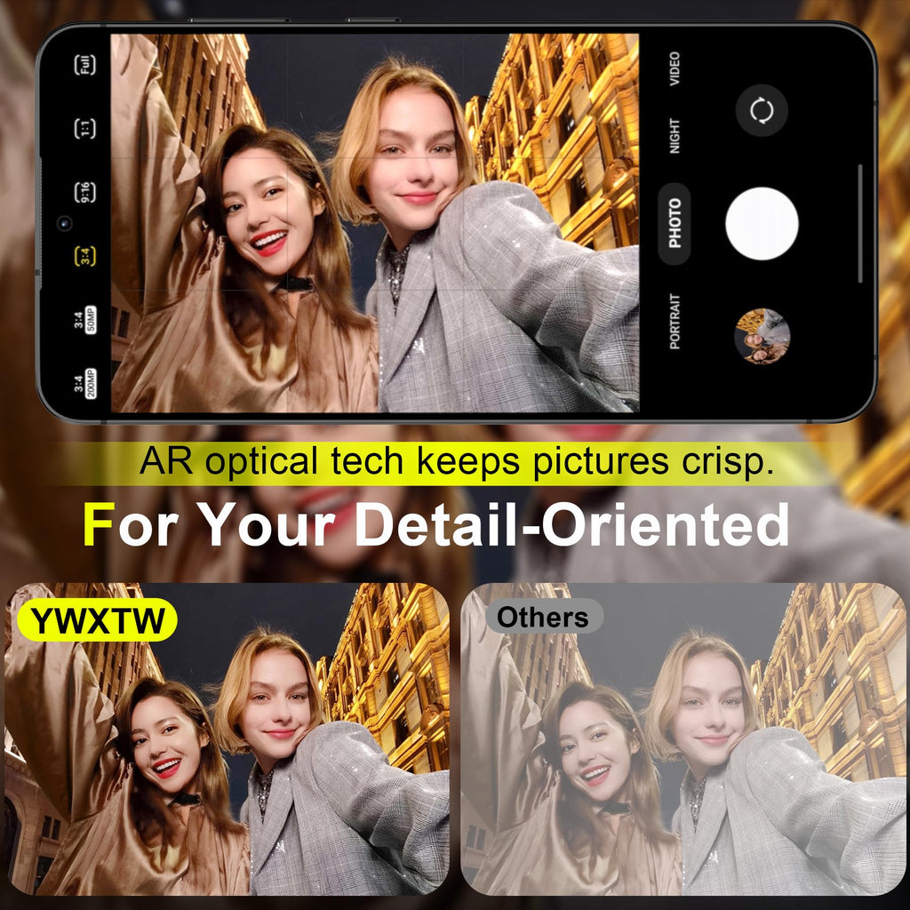 YWXTW Camera Lens Protector for Samsung Galaxy S25+ Plus Accessories [1:1 Fit & Ultra Clarity] 9H Tempered Glass Metal Individual Ring Camera Cover Screen Protector, Case Friendly (Navy)