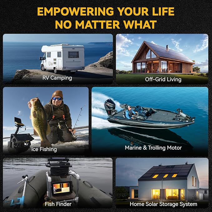 Power Queen 12.8V 100Ah Low-Temp LiFePO4 Battery with 12V40A Charger, Low Temperature Protection, Built-in 100A BMS, Grade A Battery Cell, Up to 15000+ Cycles, Perfect for Trolling Motor, Marine, RV
