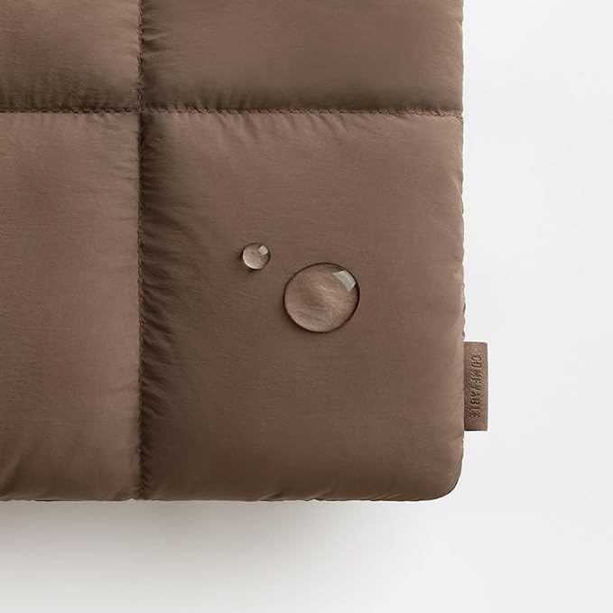 Comfyable Puffy Laptop Sleeve 13 Inch 14 Inch, Quilted Puffer Laptop Carrying Case, Pillow Case Compatible with MacBook Air M4 2025 M3 M2 M1, MacBook Pro M4 Pro/Max, Mocha Brown