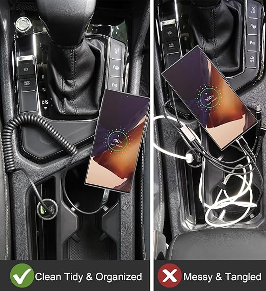 USB Type C Charger Cable Fast Charging, [2-Pack, 3ft] Coiled USB A to Type C Charger Cord for Car USB-C Cable Compatible with iPhone 16/15/Plus/Pro/Pro Max/Samsung Galaxy A10e A20 A50 S20 S10E Note 20