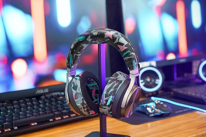 WC BandZ Virtuoso V2 - Silicone Headband Cover for Corsair Virtuoso Headphones by Wicked Cushions | Machine Washable, No More Flaking Leather | for Virtuoso Wireless, XT, and SE | 90's Black