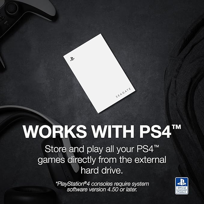 Seagate Game Drive for PlayStation® Consoles 5 TB External Hard Drive - USB 3.2 Gen 1, Officially-License (STLV5000100)