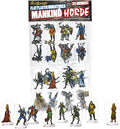 Arcknight Flat Plastic Miniatures: Mankind Horde; 31 Unique Human-Themed Enemy Minis for DND 5e and Pathfinder; Affordable, Skinny Figurines for Dungeons and Dragons and Other Tabletop RPG Games