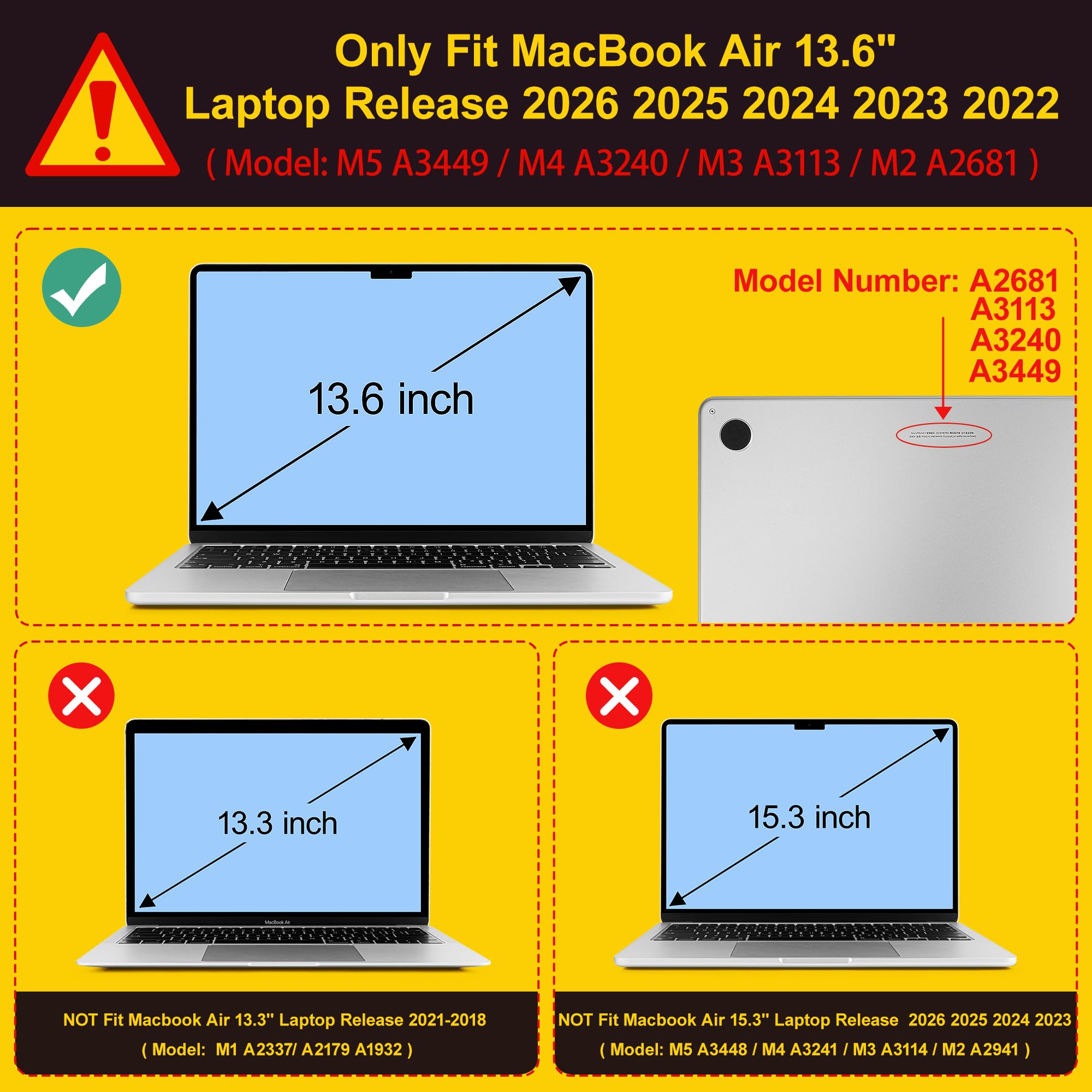 Mektron for 2026 MacBook Air 13-inch M5 Laptop Case A3449 with 13.6-inch Liquid Retina Display Fits 2025 A3240 M4 2024 A3113 M3 2023 A2681 M2 Printed Shell for MacBook Air 13.6", Dahlia Flower C035