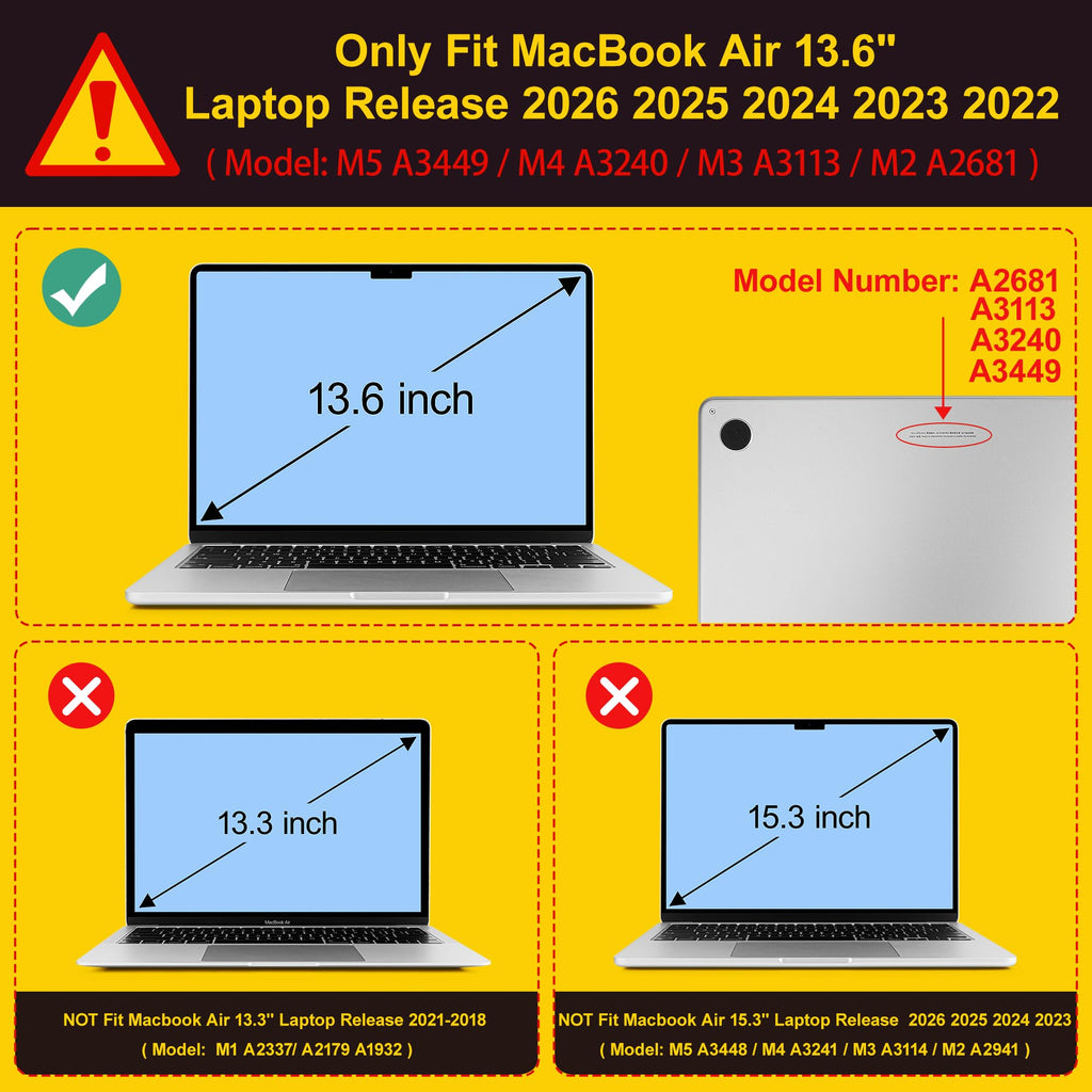 Mektron for 2026 MacBook Air 13-inch M5 Laptop Case A3449 with 13.6-inch Liquid Retina Display Fits 2025 A3240 M4 2024 A3113 M3 2023 A2681 M2 Printed Shell for MacBook Air 13.6", Dahlia Flower C035
