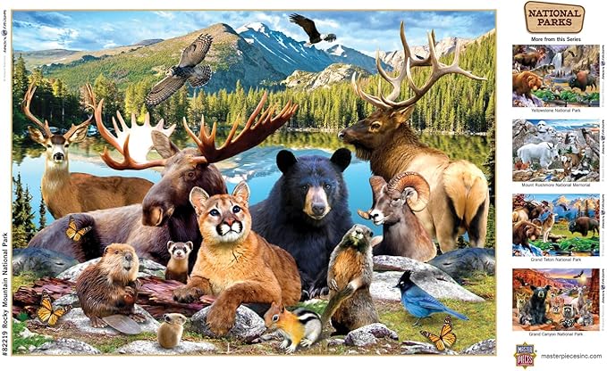 Baby Fanatics MasterPieces 500 Pieces Jigsaw Puzzle for Adults, Family, Or Kids - Rocky Mountain National Park - 15"x21"