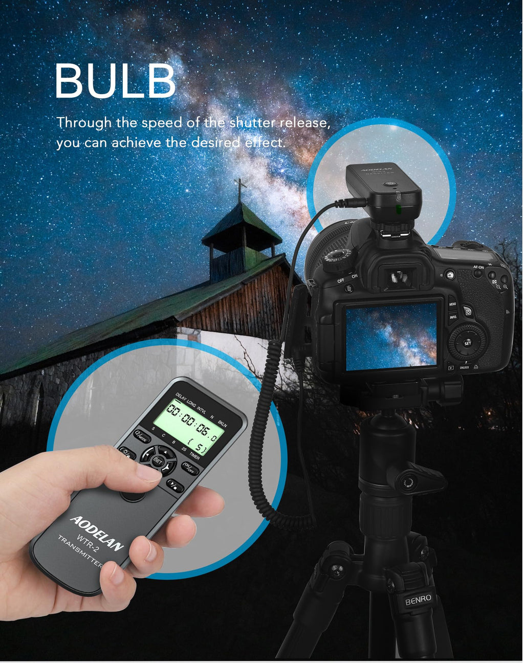 Camera Wireless Shutter Release for Canon Timelapse Remote Control