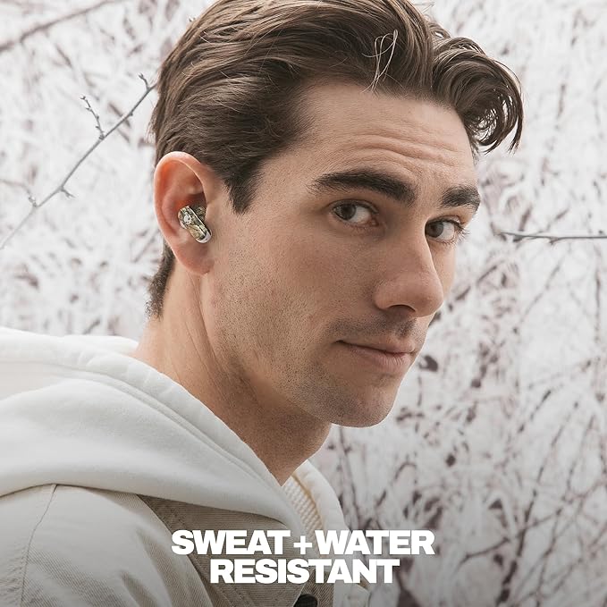 Skullcandy Dime Evo Wireless Earbuds, Bluetooth Headphones, Noise Isolating Fit, Up to 36 Hours Battery, Microphone for iPhone Android, Easy Carry with Clip-Anywhere Case - Realtree Edge Colors White