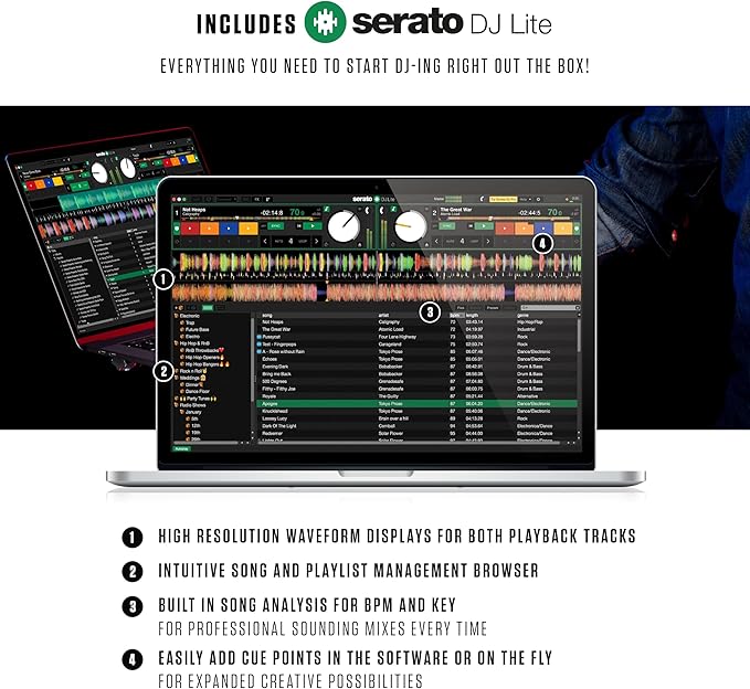 Numark Mixtrack Pro FX Serato DJ Controller with 2 Decks, Mixer, (Effects Paddles and Audio Interface)
