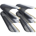Cat6a Patch Cables 0.5ft (96 Pack) Slim, Cat6 Ethernet Patch Cable Pure Copper, Flexible Cat 6 Patch Cable 550MHZ 10G, Space-Saving Cat 6A Network Cables for Patch Panel Black