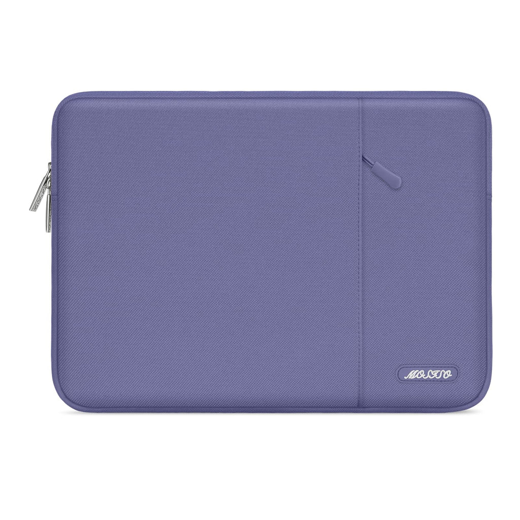 MOSISO Laptop Case 14 inch, 14 inch Laptop Sleeve Compatible with HP Lenovo Dell ASUS Acer, HP Stream, Dell Latitude, Lenovo IdeaPad, Polyester Vertical Computer Sleeve Bag with Pocket, Lavender Gray