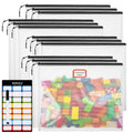 YOPCDJ 12pcs Mesh Zipper Pouch Bags, A4 Puzzle Bag for Organizing Storage Bag, File Bags for Office, Board Games and Home Supplies