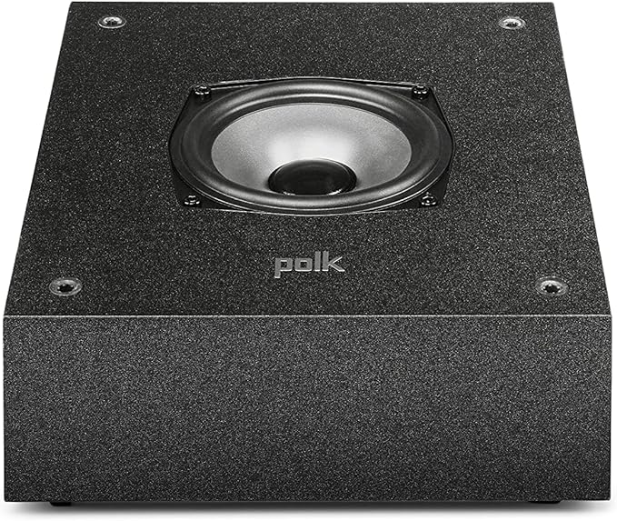 Polk Monitor XT90 Hi-Res Height Speaker Pair for 3D Sound Effect - Dolby Atmos-Certified, DTS:X and DTS Virtual:X Compatible 4" Dynamically Balanced Woofer, Midnight Black