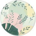 ITNRSIIET Mouse Pad Non-Slip Rubber Base Smooth Surface Stitched Edges Waterproof Durable Compatible with All Mice for Office & Gaming, Desk Accessory, Diameter 8.7 inch, PastelFoliage