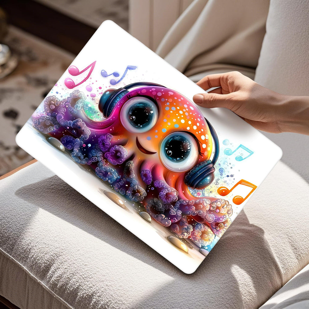 Mektron Case for 2026 MacBook Air 15 INCH M5 A3448 Compatible with M4 A3241 /M3 A3114 /M2 A2941 Printed Plastic Hard Shell Cover with 15.3" Liquid Retina Display Touch ID- Cute Octopus
