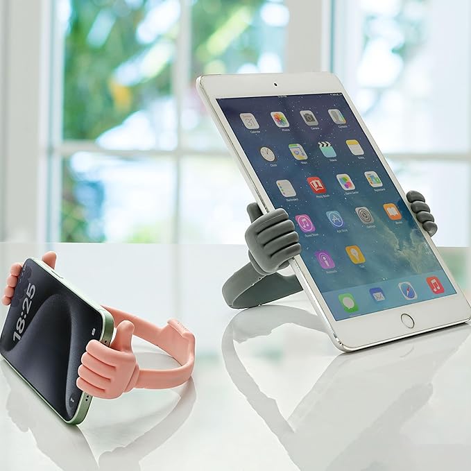 Honsky Thumbs up Cell Phone Stand,Stocking Stuffers Idea,Ok Stand Tablet Stand Cradle for Desk,Smartphone Cellphone Mobile Phone Tablets - Universal Adjustable Flexible - Dark Green