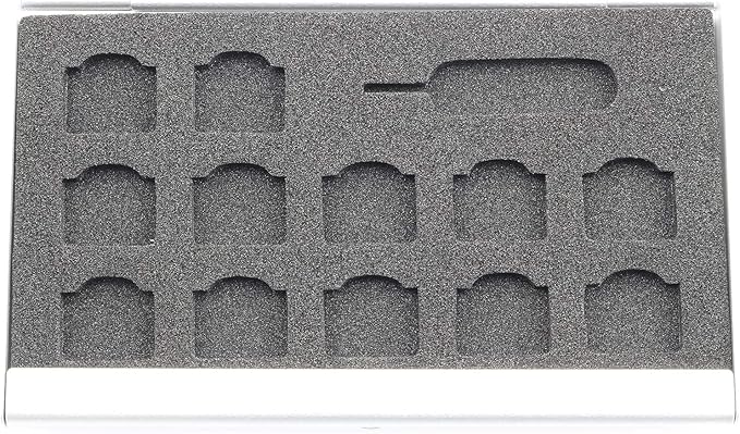 TAODAN Nano SIM Card Holder with Eject Pin,SIM Card Adapters Aluminum Alloy Storage Case Silver