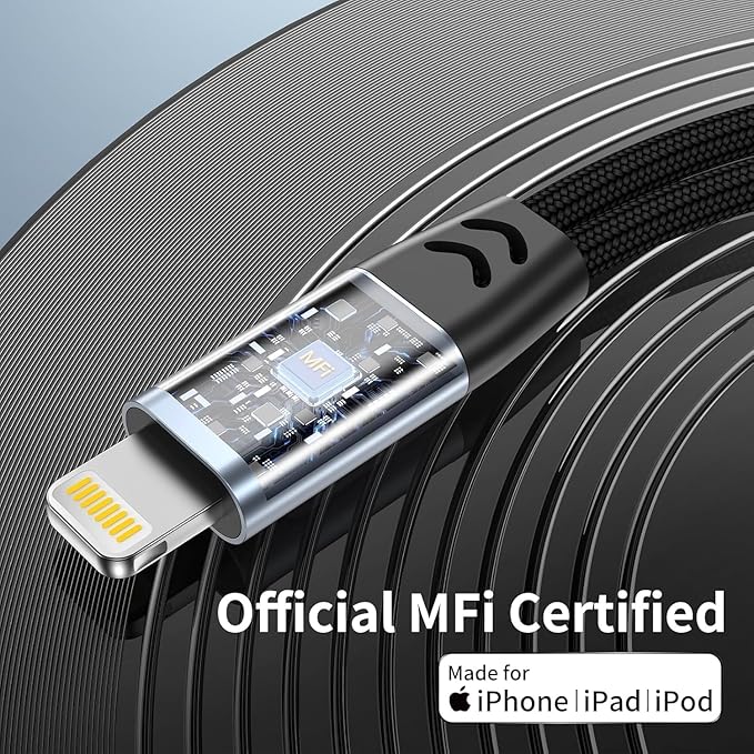 Magnetic Lightning to 3.5mm Headphone Jack Adapter, [Apple MFi Certified] 2 in 1 iPhone Headphone Adapter Aux Audio and Charger Adapter, iPad Headphone Adapter Charging Cable Splitter for iPhone 14 13