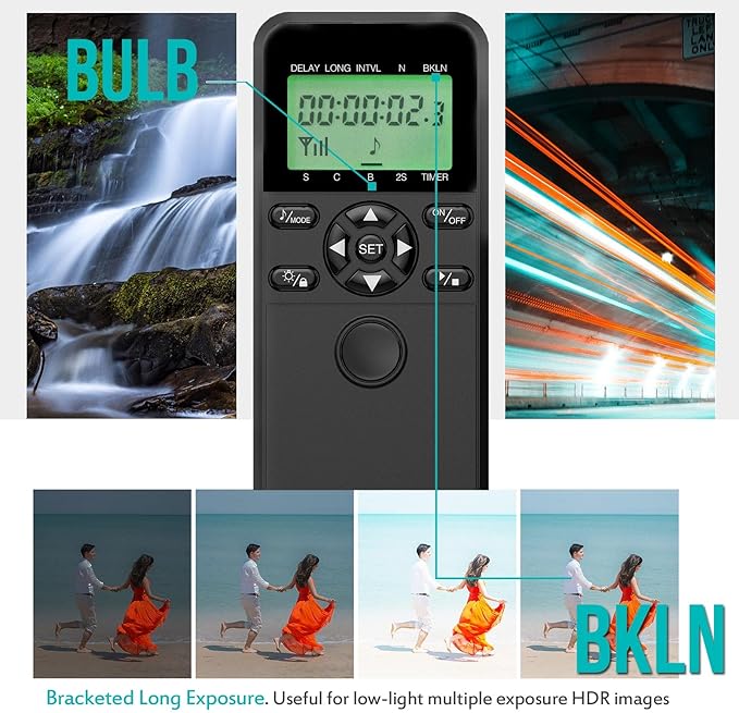 Wireless Shutter Camera Remote Intervalometer Timer Compatible with Nikon D3, D4, D4s, D5, D6, D800, D850, D810, D700, D500, D300, D200, F6, F100, F5, F90, N90s, D1X, D2H; Replaces Nikon MC-30A