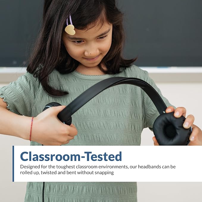 Cyber Acoustics USB Stereo Headset (AC-5008-80) – Durable, Crisp, and Clear Communication in Classrooms and at Home - 80 Pack