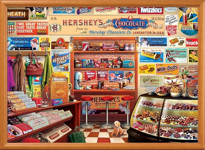 MasterPieces 1000 Piece Jigsaw Puzzle for Adults, Family, Or Youth - Hershey's Candy Shop - 19.25"x26.75"