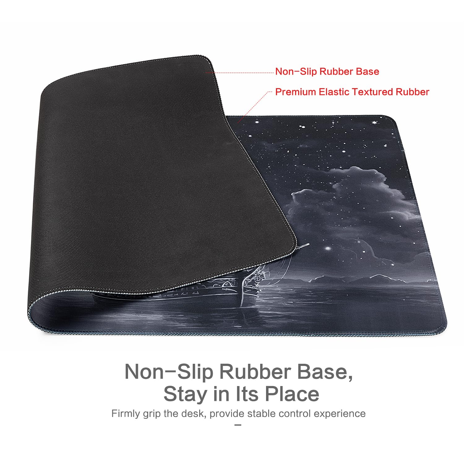 Lokigo Big Desk Pad, Large Desk Mat, 31.5"x15.7", Nautical Sailboat