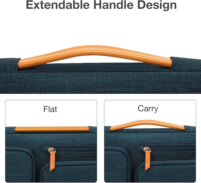 MOSISO 360 Protective Laptop Case 17.3 inch, 17-17.3 inch Laptop Sleeve Compatible with Dell, HP, Lenovo, Asus, Acer, Alienware, Side Open Carrying Case with 4 Zipper Pockets&Handle, Teal Green