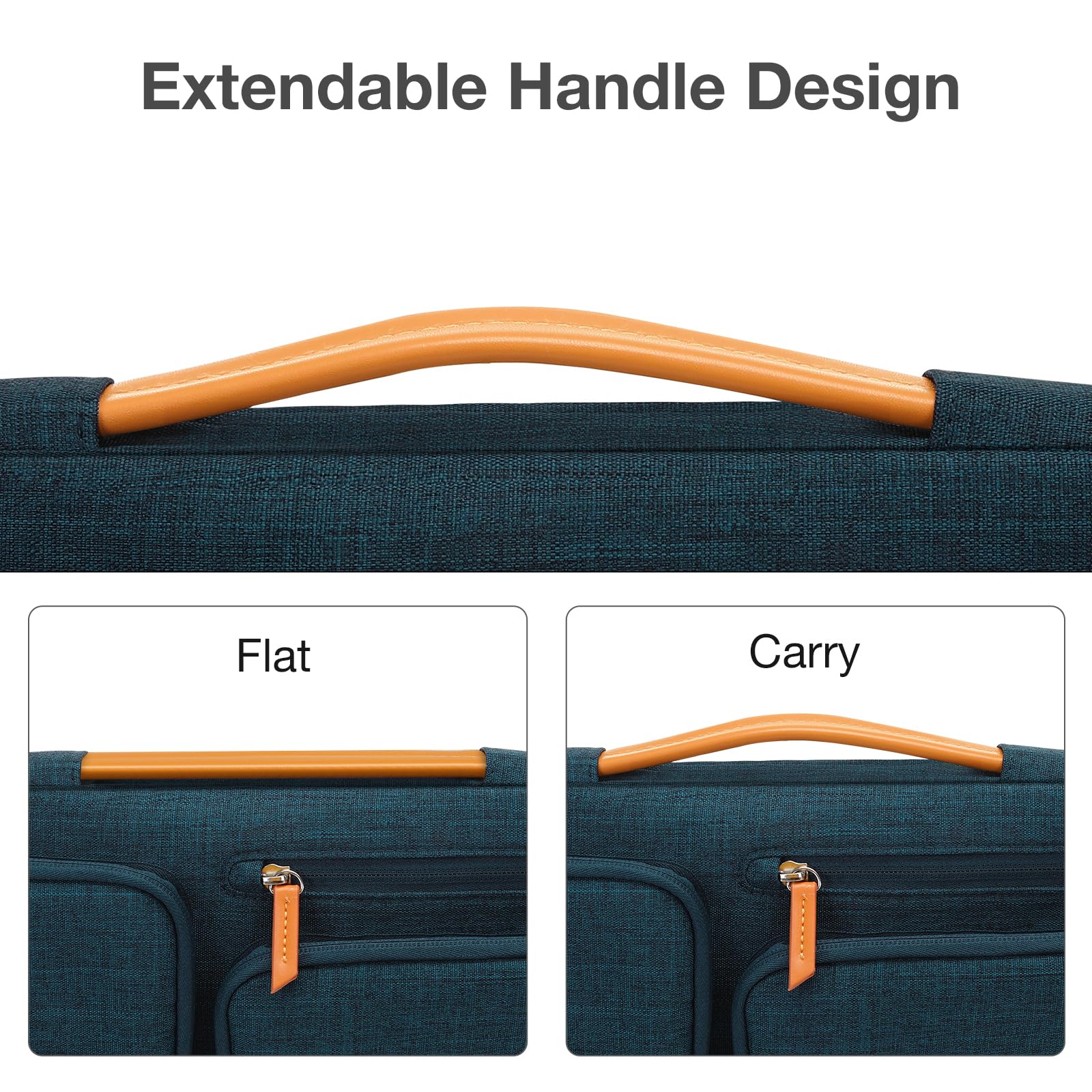MOSISO 360 Protective Laptop Case 17.3 inch, 17-17.3 inch Laptop Sleeve Compatible with Dell, HP, Lenovo, Asus, Acer, Alienware, Side Open Carrying Case with 4 Zipper Pockets&Handle, Teal Green