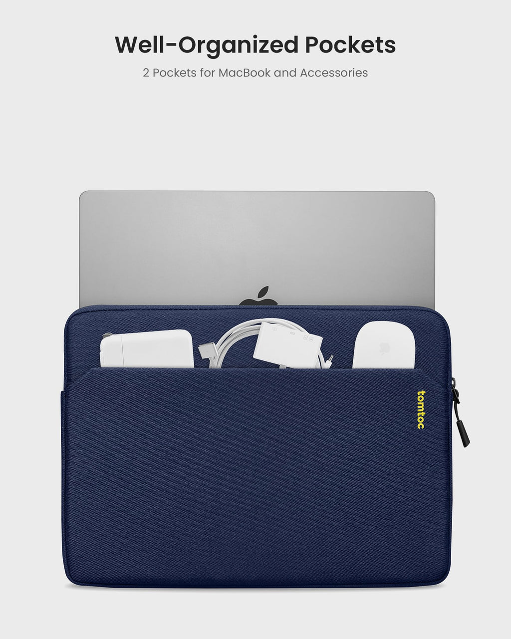 tomtoc Slim Laptop Sleeve for 15-inch 2026 New MacBook Air M5/A3448, M4/A3241, M3/M2, 15 Inch Microsoft Surface Laptop AI PC/7/6, Dell XPS 15 Plus, Recycled Water-Resistant Protective Case Bag