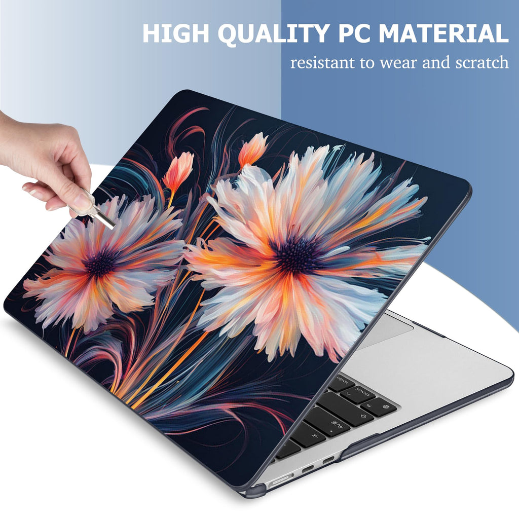Mektron Case for 2026 MacBook Air 15 INCH M5 A3448 Compatible with M4 A3241 /M3 A3114 /M2 A2941 Printed Plastic Hard Shell Cover with 15.3" Liquid Retina Display Touch ID- Floral C337