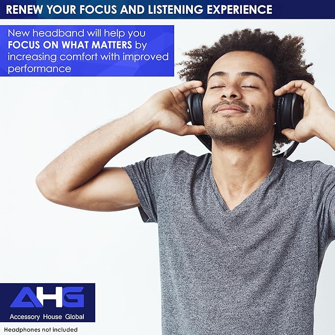 AHG QC35 ii Headband / QC35 Headband pad Cushion kit. Compatible w/Bose QuietComfort 35 ii / QC35 Headphones (Black). Premium Headband Design | Seamless DIY Assembly | Superior Comfort and Durability