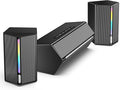 FIFINE Computer Speakers System with Subwoofer, Gaming Speaker for PC with RGB, Volume Control, Monitoring, 3.5mm Aux Input, AC Powered Speakers for Desktop Mobile TV-AmpliGame A22