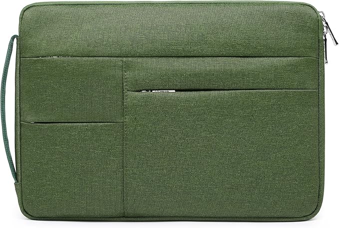 HYZUO 17-17.3 Inch Laptop Sleeve Bag Briefcase for 17" 17.3" HP/Dell/ASUS/Acer/LG/MSI Gaming Laptop/Razer Blade 17/18, Men Women NoteBook Protective Case Bag, Grass Green