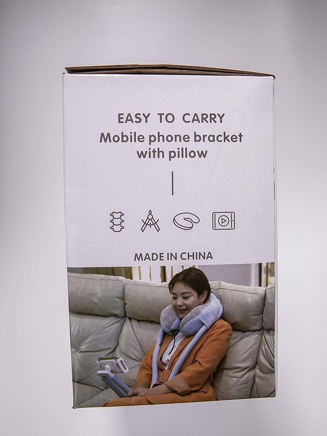 MoKo Neck Phone Holder, 360 Rotatable Gooseneck Pillow Stand, Fits 4"-11" Devices, iPhone 16/15/14/13, Galaxy S21/S9, iPad 11/12.9
