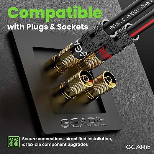 GEARit Speaker Wire 14 Gauge, Speaker Cable 100ft for Car Audio, Home Theater, CCA(Black)