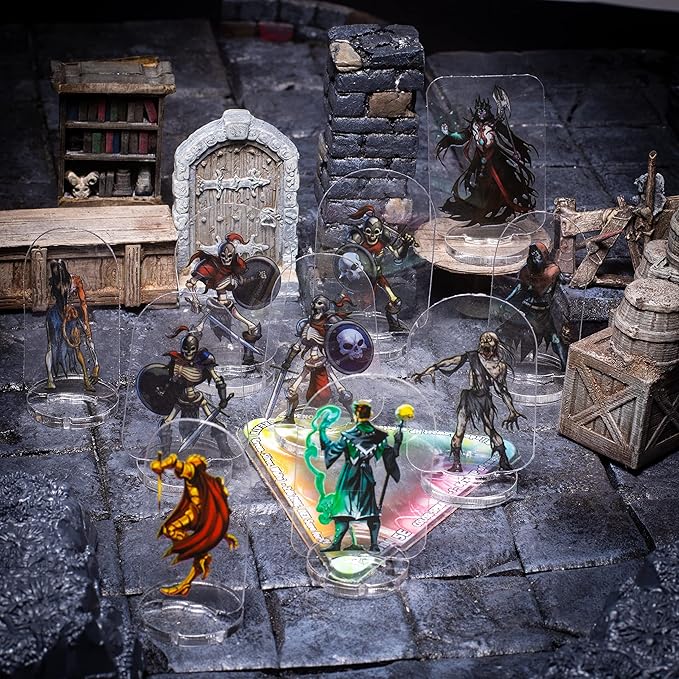 Arcknight Dungeons and Dragons Starter Set - 167 Flat Plastic DND Miniatures Ready-to-Use, Full Color, Double-Sided Art - Perfect D&D Gifts for DND 5e, Pathfinder, Heroquest & RPG's (DM Starter Set)