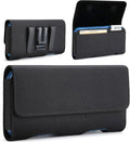 Mopaclle Nylon Cell Phone Holster for Samsung Galaxy S25 Ultra S24 Ultra,S23 Ultra,S22 Ultra, S21 Ultra,Note 20 Ultra A71 A23 A12 Moto G Stylus, Premium Phone Belt Holder with Belt Clip for Men